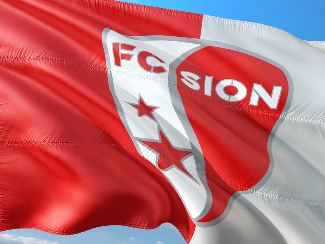 soccer, international, switzerland, raiffeisen super league, banner, flag, fc sion